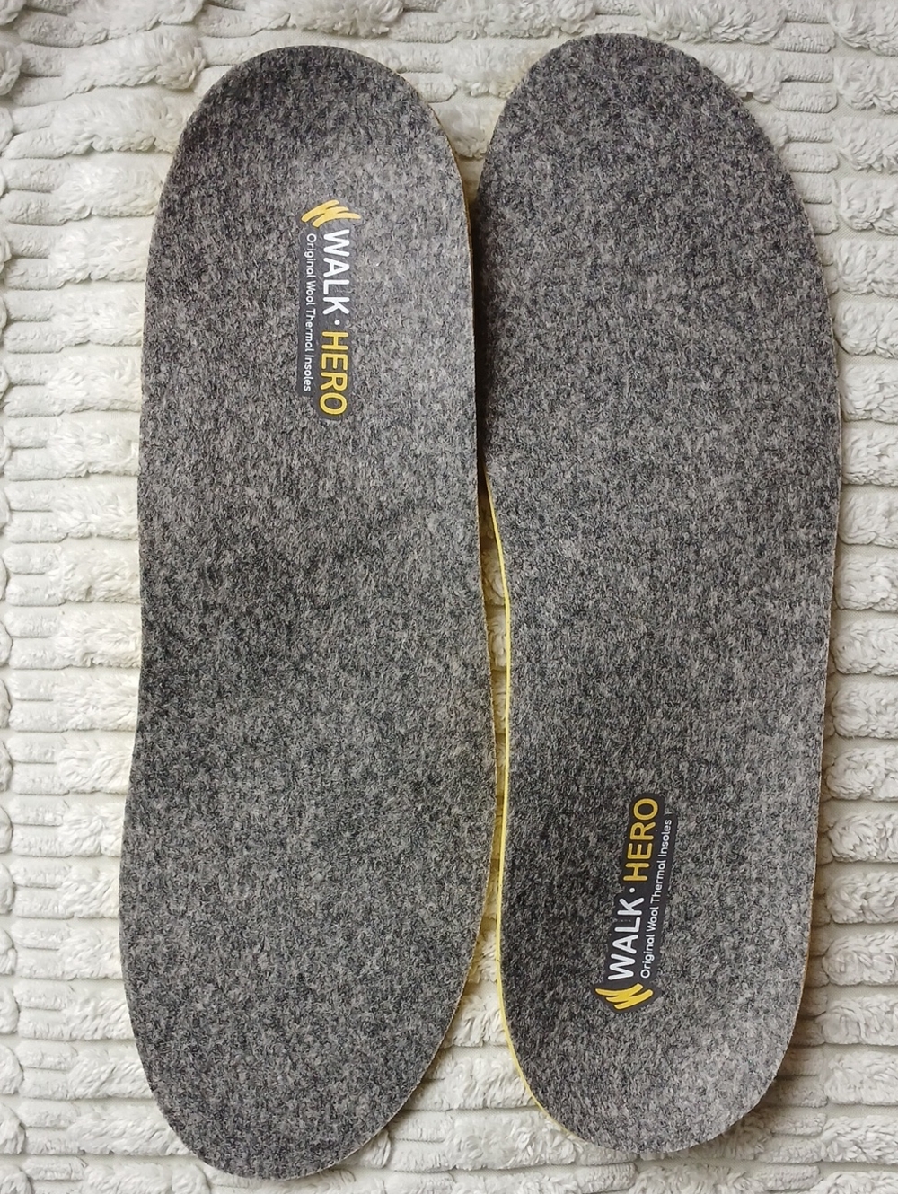 Walk hero Wool Thermal Insoles w/Multilayered Warm Wool Felt for Men